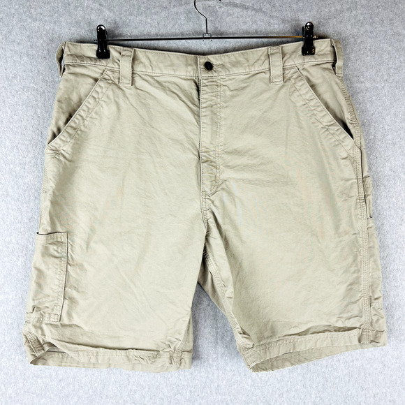 Carhartt Mens Size 40 Shorts Work Shorts Work Tan Pockets - Picture 2 of 9